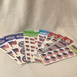 Sandylion Patriotic Flag Stickers ~ Hambly ~ Stickery-Doo-Da ~ 10 Packs Sealed